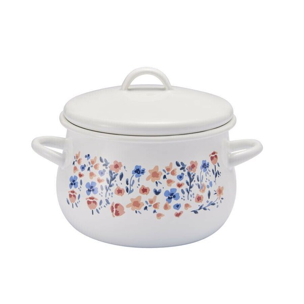 タマハシ マリ・クレールホーロー両手鍋16cm Fleurette MCY-04  豊琺瑯 thumbnail 3