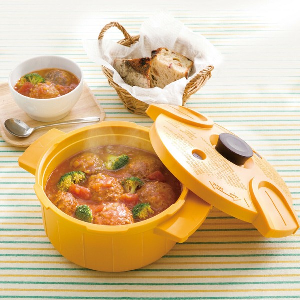 スケーター（Skater） 電子レンジ圧力鍋 2.3L 極み味 イエロー thumbnail 2