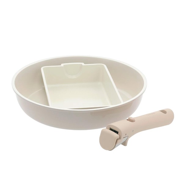 卵焼き器 フライパン 取っ手 3点セット IH ガス火対応 セラミック NM-5281 ICE cream