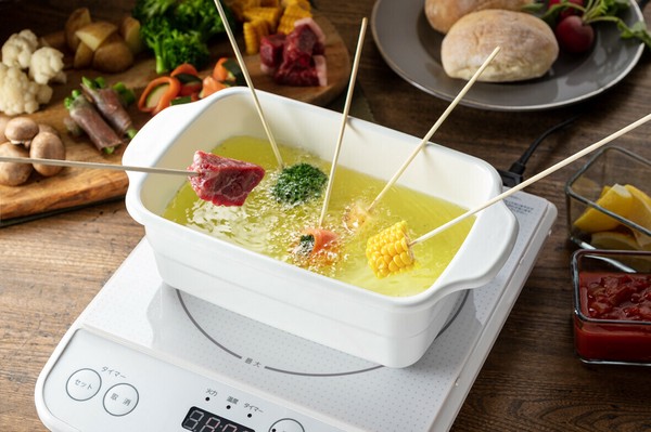 高木金属（TAKAGI METAL） ホーロー 天ぷら鍋 角型 ホワイト HT-KWW thumbnail 7