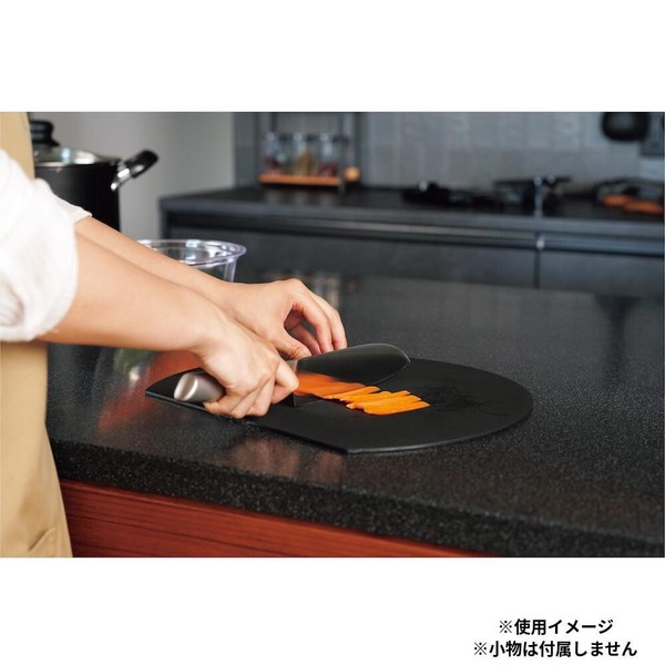 DEL-13 Delicias Black 抗菌TPUまな板 かまぼこ型 62058065 thumbnail 2