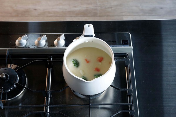 Aming（アミング） ザル付き多用途鍋 1.8L 調理器具/ガラス蓋/湯切り/IH/ガス グレー thumbnail 4