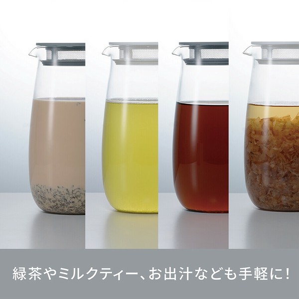 HARIO（ハリオ） 2025年新作『HARIO』 レンジでかんたん麦茶ポット むぎちゃん ホワイト XMP-1000-W/DGR thumbnail 9