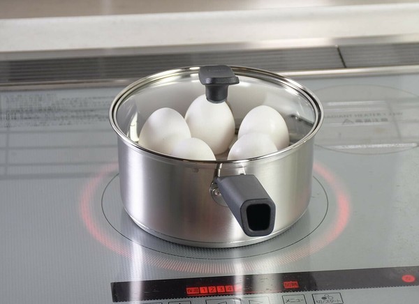 パール金属（PEARL LIFE） チーノ 片手鍋 16cm ガラス蓋付 目皿付 IH対応 3層底 ステンレス製 HB-6574 thumbnail 3