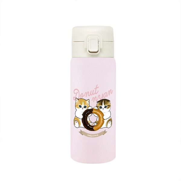 東亜金属(TOA METAL) 53-2192 mofusand ステンレスワンプッシュボトル 350ml ドーナツにゃん