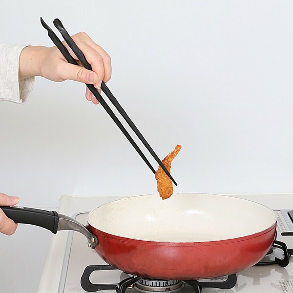 Astro（アストロ） 菜箸 ブラック 抗菌 備長炭入 食洗機対応 菜ばし ミニスプーン付き ブラック 1組 510-41 thumbnail 6