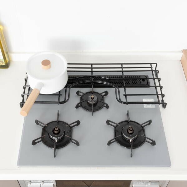 田窪工業所(Takubo Kogyosho) コンロ奥ホーローラック60 キッチン用品 コンロまわり 便利グッズ