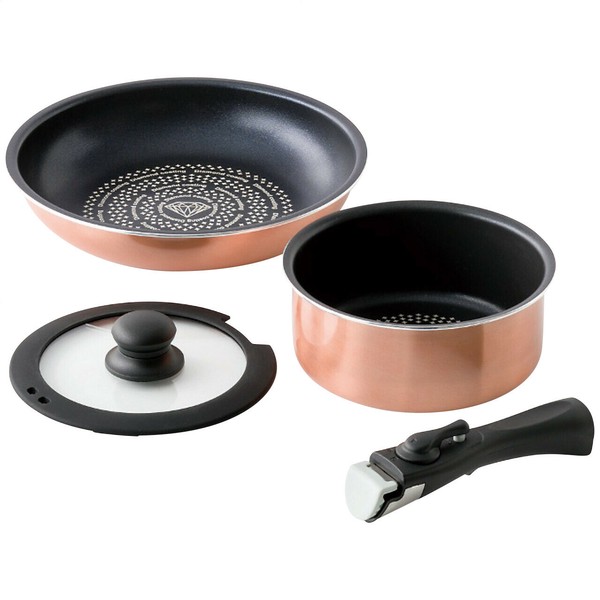 IRIS OHYAMA（アイリスオーヤマ） ダイヤモンドコート 着脱鍋 4点セット A thumbnail 2