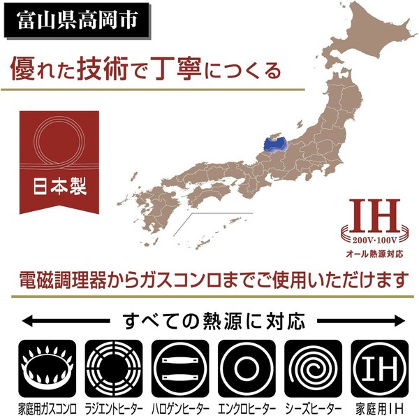 北陸アルミニウム（hokua） 極ふかみ IH 炒め いため鍋 IH対応 28cm thumbnail 8