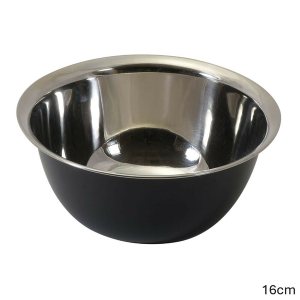 リバティーコーポレーション(Liberty Corporation) ステンレス製 軽量 ボウル 16cm ブラック LD-439 Style Kitchenware