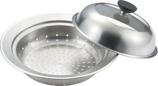 ヨシカワ（yoshikawa） 見える！ガラス蓋付き お鍋用蒸し器20-22cm YJ3626 thumbnail 2