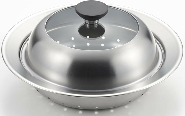 ヨシカワ（yoshikawa） 見える！ガラス蓋付き お鍋用蒸し器20-22cm YJ3626 thumbnail 3