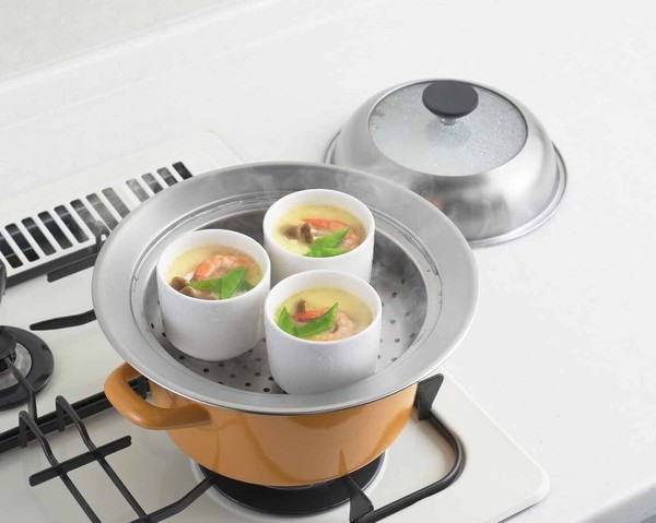 ヨシカワ（yoshikawa） 見える！ガラス蓋付き お鍋用蒸し器20-22cm YJ3626 thumbnail 4