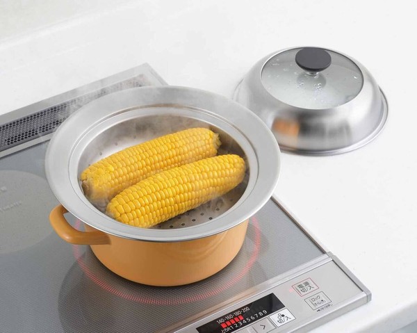 ヨシカワ（yoshikawa） 見える！ガラス蓋付き お鍋用蒸し器20-22cm YJ3626 thumbnail 6