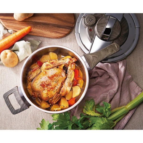 ケヴンハウン（Kevnhaun） 片手圧力鍋 木目調ハンドル 4L thumbnail 4