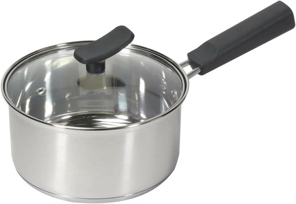 パール金属（PEARL LIFE） チーノ 片手鍋 14cm ガラス蓋付 IH対応 3層底 ステンレス製 HB-6570 thumbnail 9