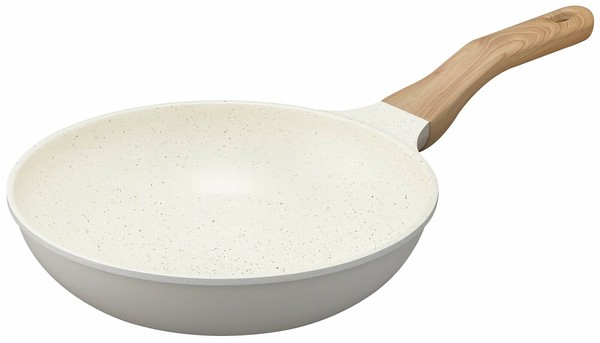 IRIS OHYAMA（アイリスオーヤマ） ナチュかるフライパン24cm 品番NTL-F24PG 色パールグレー×アイボリー