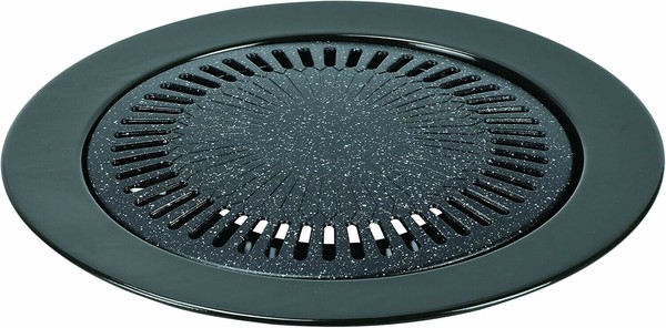 パール金属（PEARL LIFE） マーブルダイヤモンドコート 丸型 焼肉グリル 33cm HB-6317 thumbnail 2