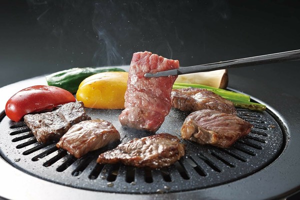 パール金属（PEARL LIFE） マーブルダイヤモンドコート 丸型 焼肉グリル 33cm HB-6317 thumbnail 3