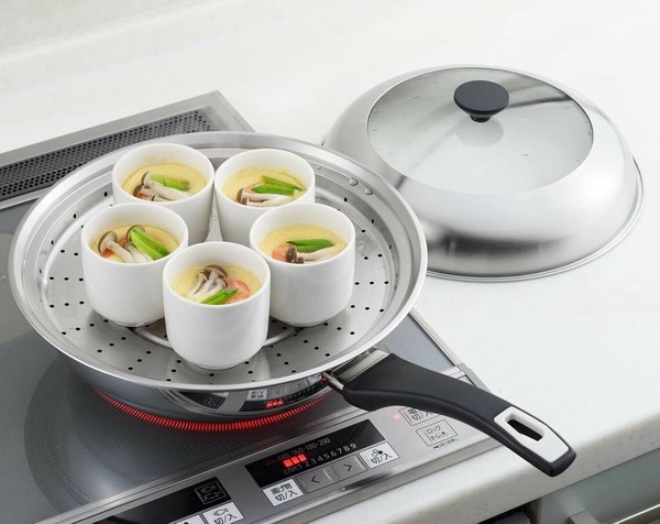 ヨシカワ（yoshikawa） 見える！フライパン用蒸し器24-26cm YJ3212 thumbnail 9