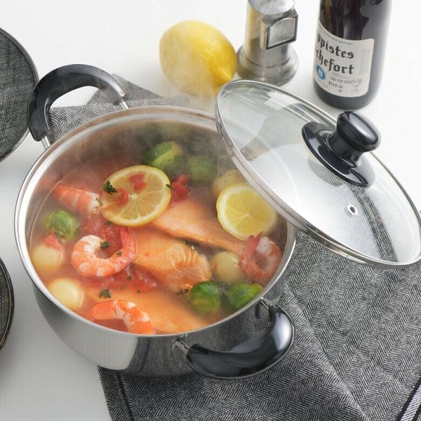 ヨシカワ（yoshikawa） 深型 両手鍋22cm SJ3774 クックルック ベーシック thumbnail 3