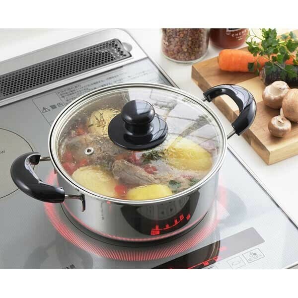 ヨシカワ（yoshikawa） 深型 両手鍋22cm SJ3774 クックルック ベーシック thumbnail 4