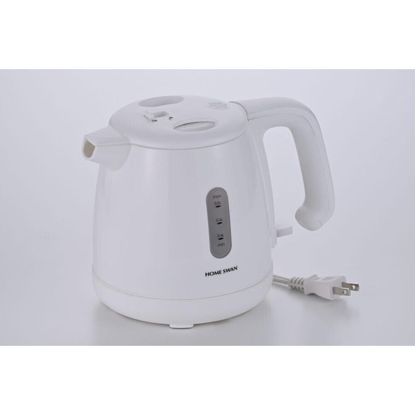 タマハシ HOME SWAN 電気ケトル 800ml ホワイト SYK-08W 転倒湯漏れ防止機能付き thumbnail 3