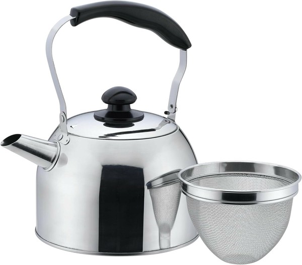 パール金属（PEARL LIFE） やかん ケトル 広口 ケットル 茶こしアミ付 3.0L ステンレス製 バリティ HC-675 thumbnail 2