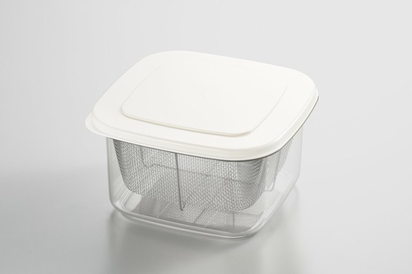 ヨシカワ（yoshikawa） ニューキッチンベーシック 電子レンジ対応・ザル付き保存容器 日本製 SJ2964 thumbnail 2