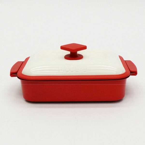 HIRO CORPORATION（ヒロコーポレーション） Modéré 電子レンジ調理器 角型 レッド HTO-8957 thumbnail 2