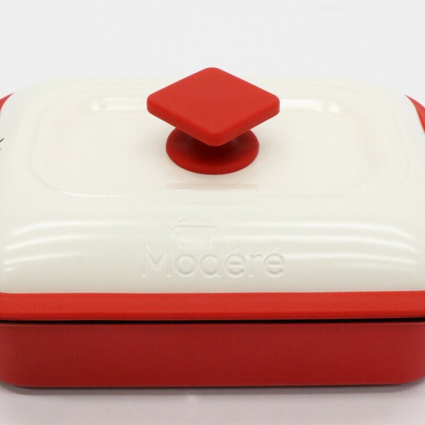 HIRO CORPORATION（ヒロコーポレーション） Modéré 電子レンジ調理器 角型 レッド HTO-8957 thumbnail 4