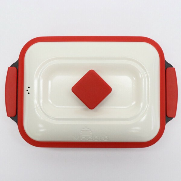 HIRO CORPORATION（ヒロコーポレーション） Modéré 電子レンジ調理器 角型 レッド HTO-8957 thumbnail 5