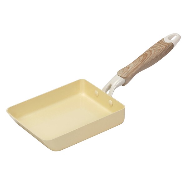 卵焼き器 13×18cm エッグパン IH ガス火対応 カスタード NQ-438 セラミック毎日パン