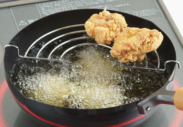 ヨシカワ（yoshikawa） NEW グルメパワー 木柄 炒め鍋兼天ぷら鍋 20cm 鉄製 打ち出し SJ3169 thumbnail 5