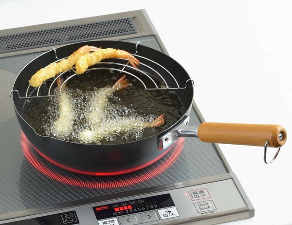 ヨシカワ（yoshikawa） NEW グルメパワー 木柄 炒め鍋兼天ぷら鍋 20cm 鉄製 打ち出し SJ3169 thumbnail 10