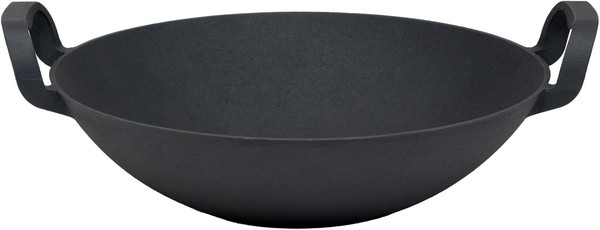 両手中華鍋37cm 中華健康鍋 南部鉄器 日本製 IH・ガス火対応 池永鉄工 鉄鋳物 thumbnail 2