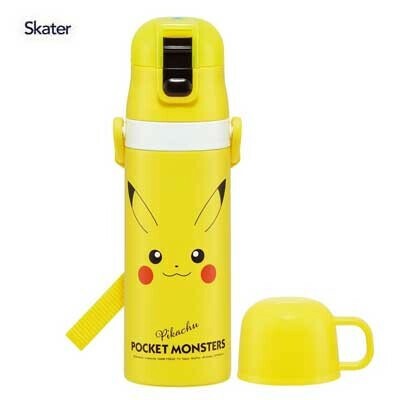 スケーター（Skater） 超軽量コンパクト2WAYステンレスボトル 470ml ピカチュウフェイス23  SKDC4