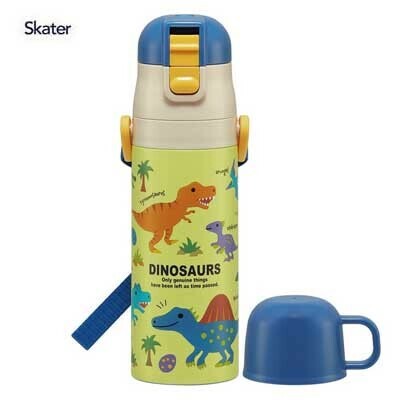 スケーター(Skater) 超軽量コンパクト2WAYステンレスボトル 470ml DINOSAURS PICTURE BOOK SKDC4