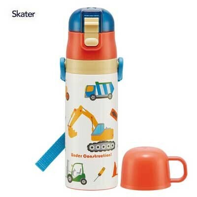 スケーター（Skater） 超軽量コンパクト2WAYステンレスボトル 470ml  Under Construction!(はたらくクルマ)  SKDC4
