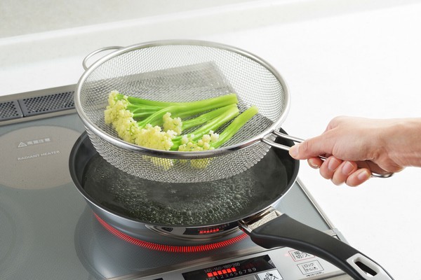 ヨシカワ（yoshikawa） 料理のいろは フライパンと合わせて使える茹でものザル 25cm 日本製 YJ2820 thumbnail 5