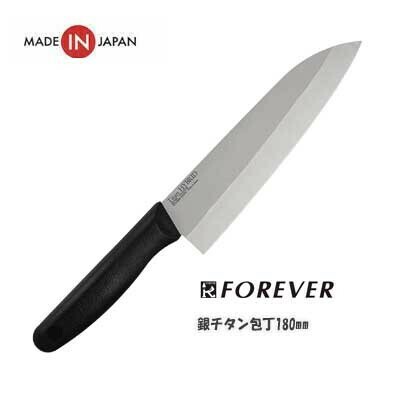 パール金属（PEARL LIFE） フォーエバー(Forever) チタン包丁 両刃 180mm 包丁 銀 F-7199