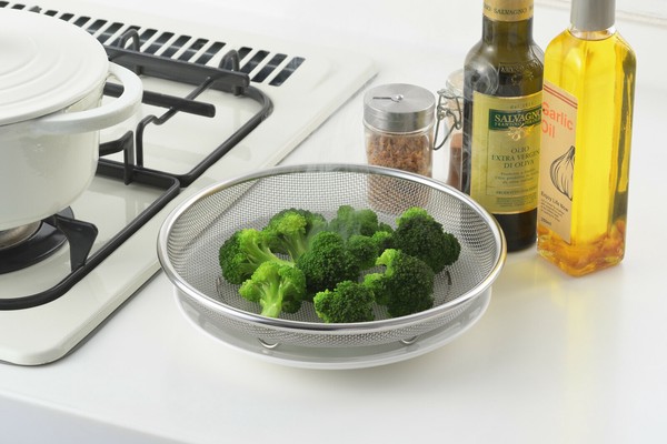 ヨシカワ（yoshikawa） 生活のかたち 脚付き衛生的！食卓にも出せるステンレス浅ザル 19cm 日本製 SJ3792 thumbnail 4