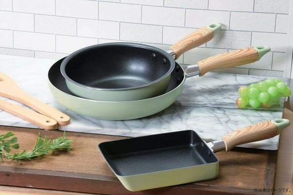 パール金属（PEARL LIFE） ナチュラルクックピュア フライパン28cm(グリーン)  HB-6669 thumbnail 4