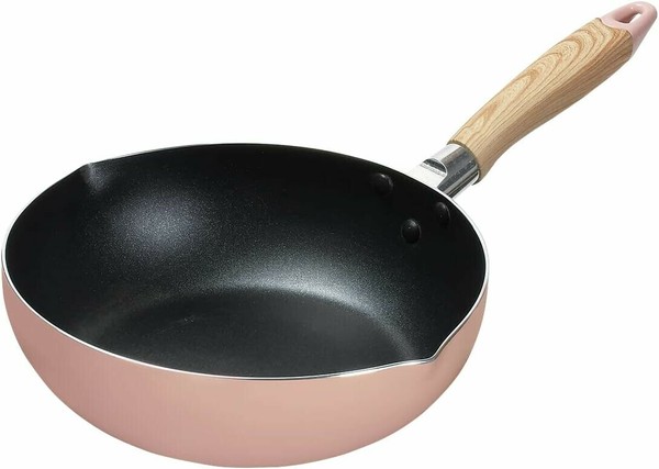 パール金属（PEARL LIFE） ナチュラルクックピュア 深型フライパン24cm(ピンク) HB-6661 thumbnail 2