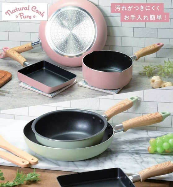 パール金属（PEARL LIFE） ナチュラルクックピュア 深型フライパン24cm(ピンク) HB-6661 thumbnail 3