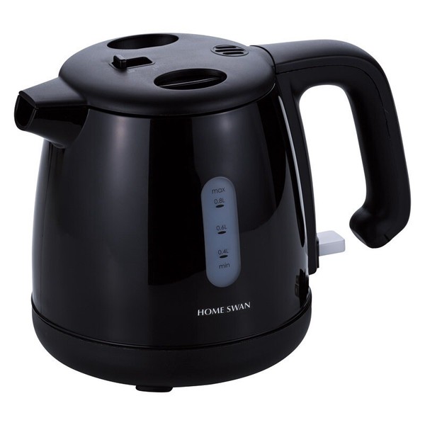 タマハシ HOME SWAN 電気ケトル 800ml ブラック SYK-08K 転倒湯漏れ防止機能付き thumbnail 2