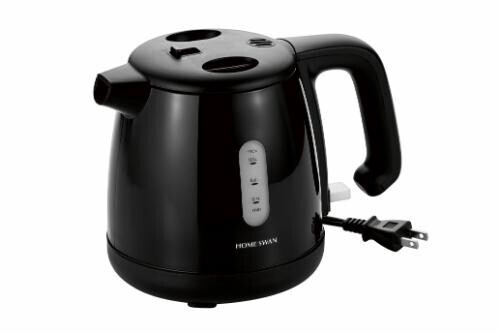 タマハシ HOME SWAN 電気ケトル 800ml ブラック SYK-08K 転倒湯漏れ防止機能付き thumbnail 3