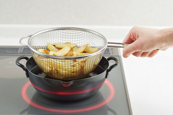 ヨシカワ（yoshikawa） 料理のいろは 揚げものザル 19cm 日本製 YJ2778 thumbnail 2