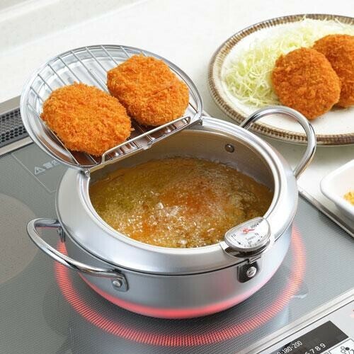 ヨシカワ（yoshikawa） 味楽亭II 天ぷら鍋20cm 温度計付フタ付IH対応 SJ1024 thumbnail 10