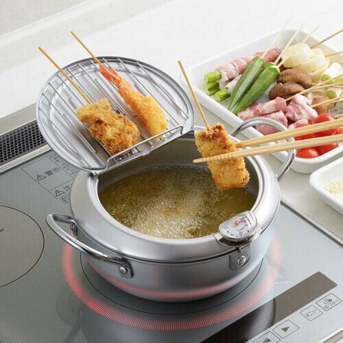 ヨシカワ（yoshikawa） 味楽亭II 天ぷら鍋20cm 温度計付フタ付IH対応 SJ1024 thumbnail 5